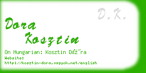 dora kosztin business card